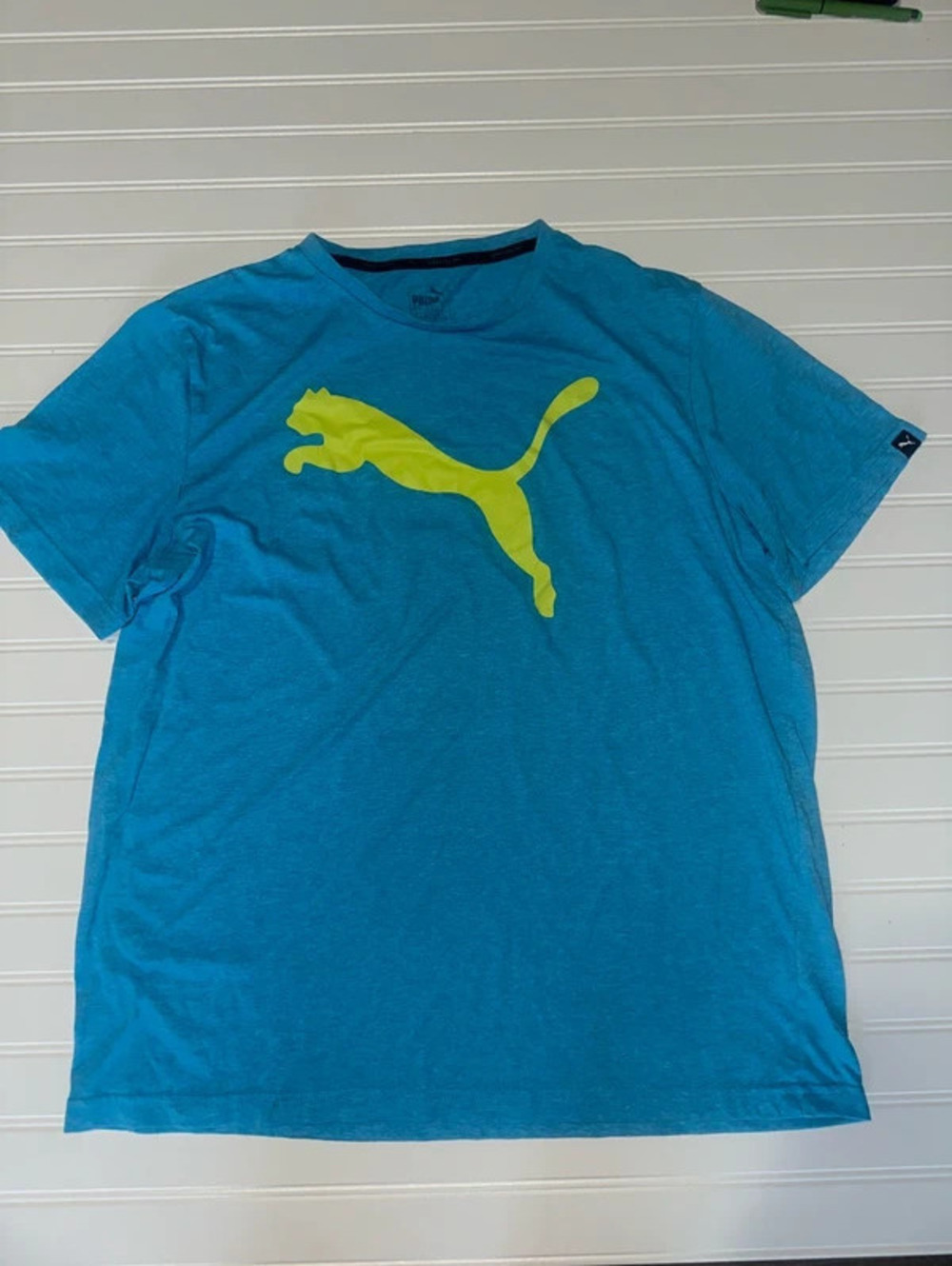 Puma Men’s Large Blue and Lime T shirt
